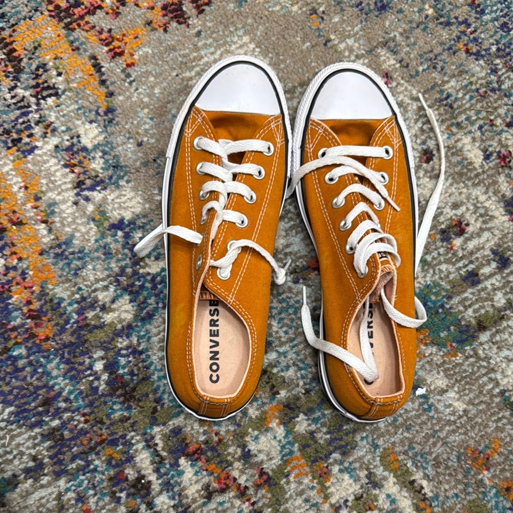 Converse Orange Low-Top Sneakers